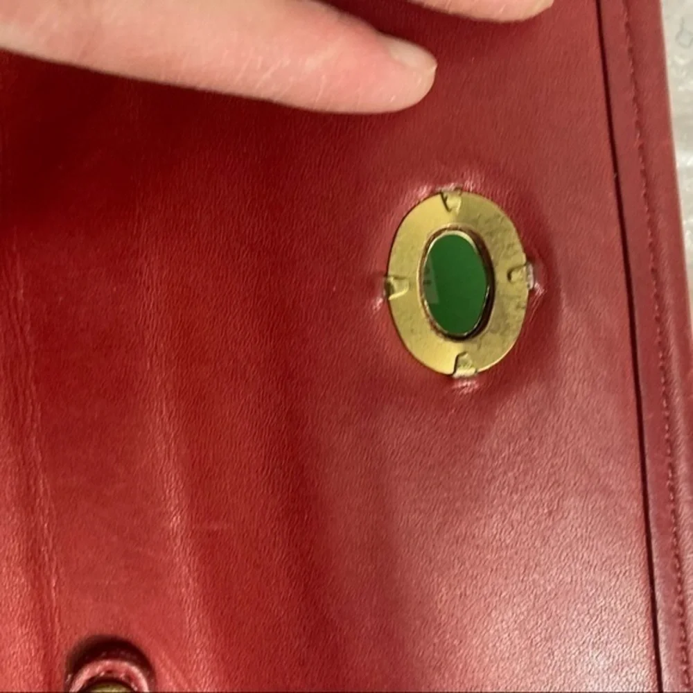 Coach rare red geometric convertible clutch bag 9044 unicorn beautiful